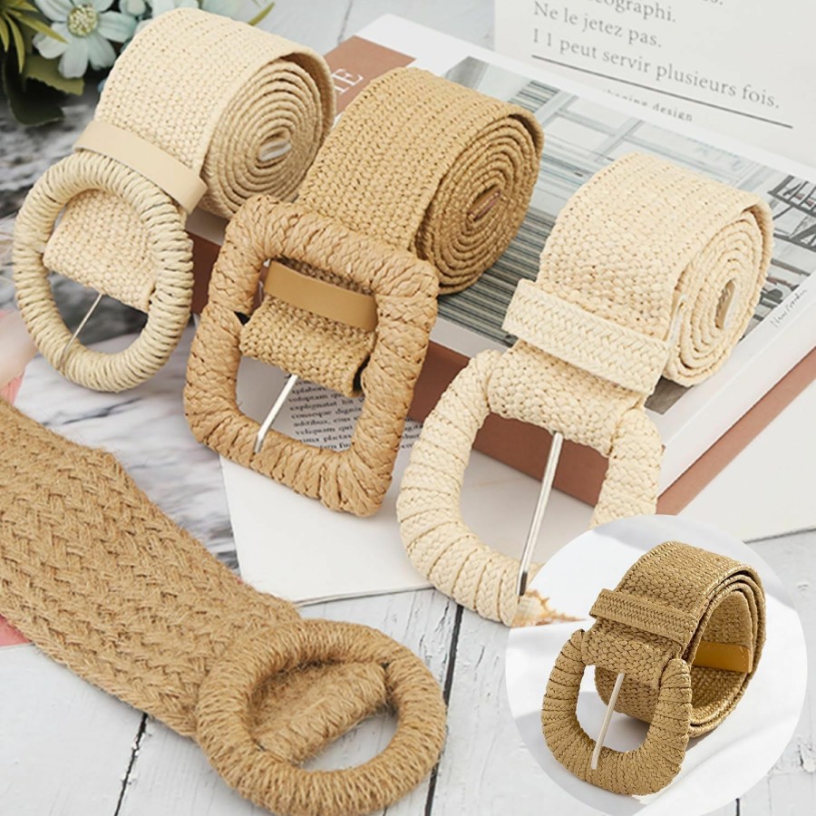 SeptCity Septcity Woven Belts For Women, Wide Women Belts For Dresses And Jeans, Boho Stretchy Ladies Belts Gift For Christmas | Belts