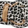 Generic Women Leopard Elastic Wide Belt - Hip High Waist Gold Hook Buckle Animal Print Size S M 29\"-38\" | Belts