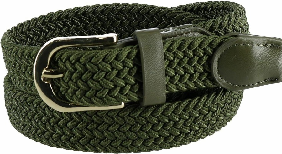 CTM Ctm Women'S Elastic Braided Stretch Belt | Belts