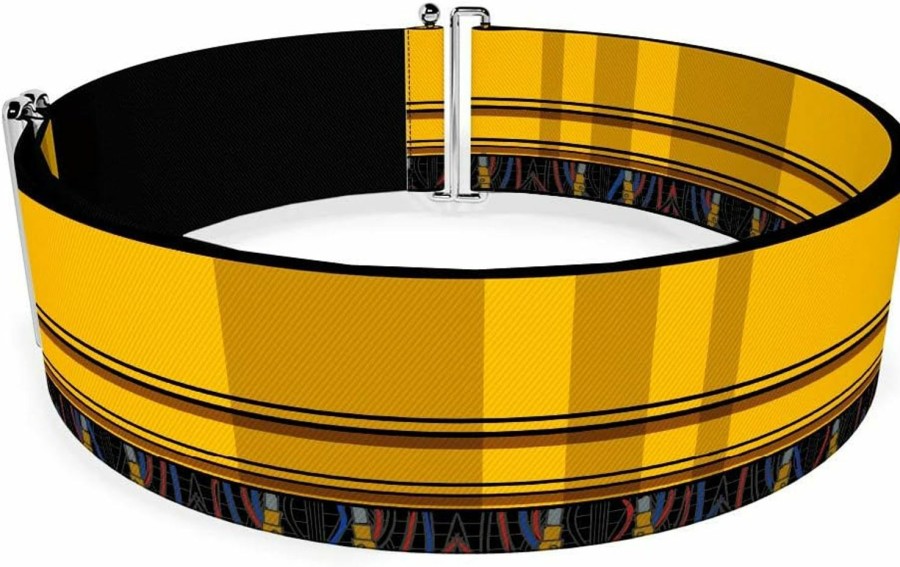 Buckle-Down Buckle-Down Belt Women'S Cinch Star Wars C3Po Wires Bounding Yellows Black Multi Color Available In Adjustable Sizes | Belts