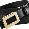 Leanoria Leanoria Women Belts For Dress Womens Leather Belt With Gold Buckle Fashion Belts For Pants Jeans Dresses | Belts