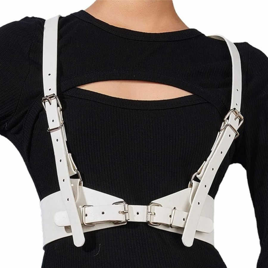 BODIY Bodiy Punk Women Waist Belts Pu Leather Fashion Body Chain Belt Rave Halloween Accessories Belt Adjustable Goth | Belts