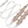 XZQTIVE Xzqtive Bridal Belt Handmade Crystal Rhinestone Braided Wedding Dress Sash Belt For Bridal Gowns | Belts