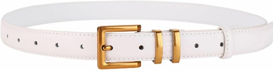 ALAIX Alaix Women'S Leather Belt For Jeans Pants Fashion Ladies Belt With Gold Buckle Elegant Thin Waist Dress Belts For Women | Belts