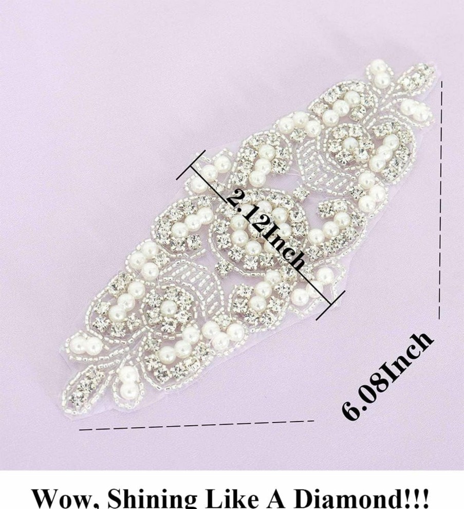 Pardecor Pardecor Rhinestone Applique Bridal Sash Belt Bridal Belt Wedding Belt Wedding Sash Crystal Sash Crystal Belt Wedding Dresses | Belts