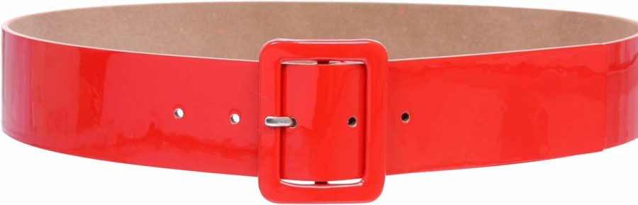 beltiscool Ladies High Waist Patent Leather Wide Fashion Square Belt | Belts