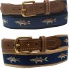 Skippers Snook Fish Belt On Navy Or Khaki Webbing | Belts