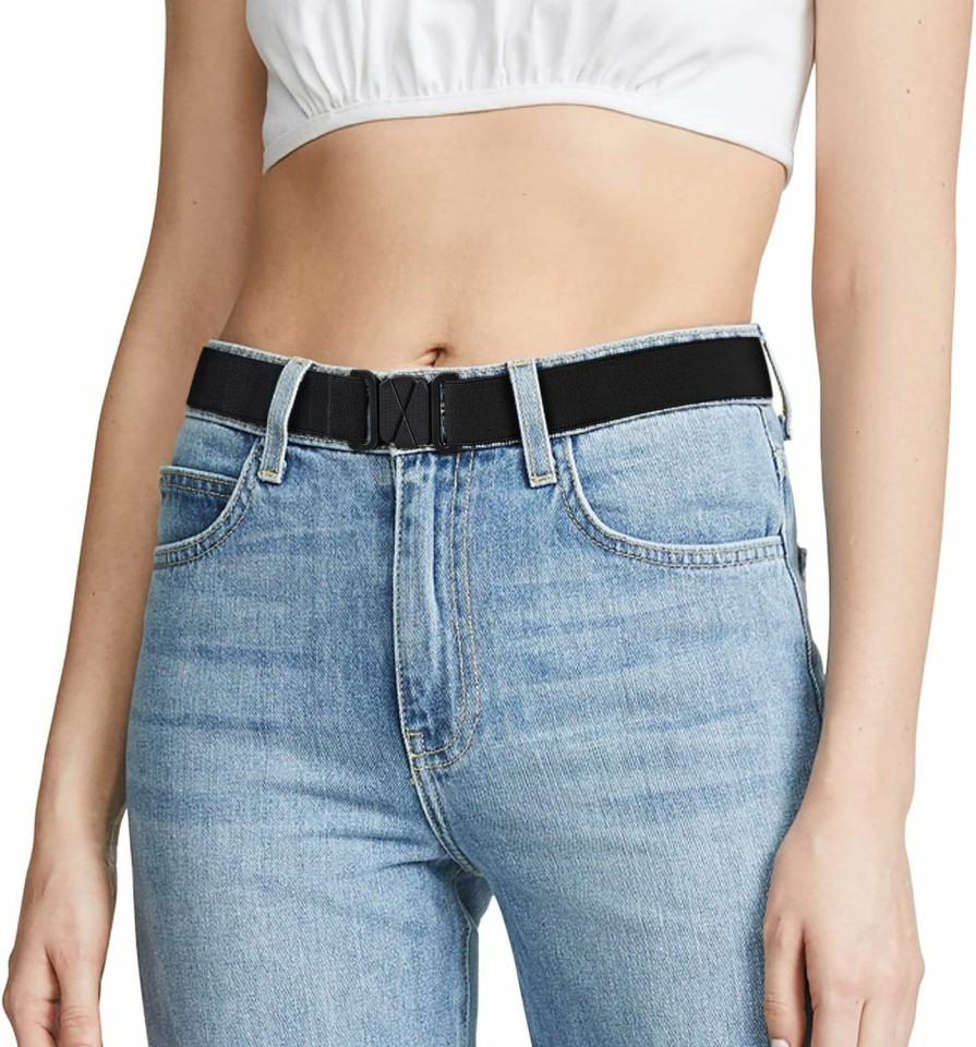 JASGOOD Jasgood No Show Invisible Women Belt Crop Tuck Band Elastic Stretch Adjustable No Show Web Belt | Belts