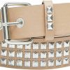 Ulekuke Ulekuke Metal Punk Rock Rivet Studded Belt For Women Men, Gothic Belt With Bright Pyramid Studs | Belts