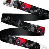 Buckle-Down Buckle-Down Standard Seatbelt Belt Deadpool Regular, Multicolor, 1.5\" Wide-Fits Pant Size 24-38 | Belts