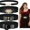 Xtinmee Xtinmee 4 Pieces Plus Size Waist Belts For Women Wide Stretchy Elastic Vintage Belt For Dresses Decor Accessories | Belts