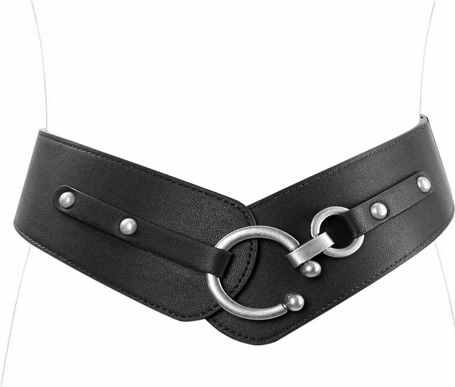 JASGOOD Jasgood Women'S Fashion Vintage Wide Elastic Stretch Waist Belt With Interlock Buckle Halloween Belt | Belts