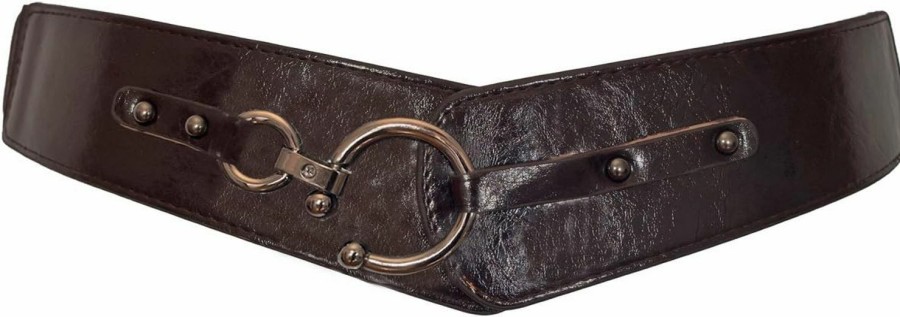 eVogues Apparel Evogues Plus Size Hook Buckle Faux Leather Wide Elastic Belt | Belts