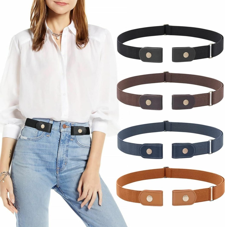 SUOSDEY Suosdey No Buckle Elastic Stretch Belts For Men And Women, Comfortable Invisible Belts For Jeans Pants | Belts