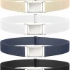 JASGOOD Jasgood 4 Pack Women Stretch Belt Invisible Elastic Web Strap Belt For Pants Jeans Dresses | Belts