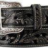 ARIAT Ariat Western Belt Womens Floral Embossed Leather Black A1565001 | Belts