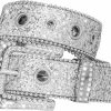 CaySep Women Men Rhinestone Belt Western Cowgirl Cowboy Bling Studded Leather Belt For Jeans Pants (Suit For Waist 29-39\") | Belts