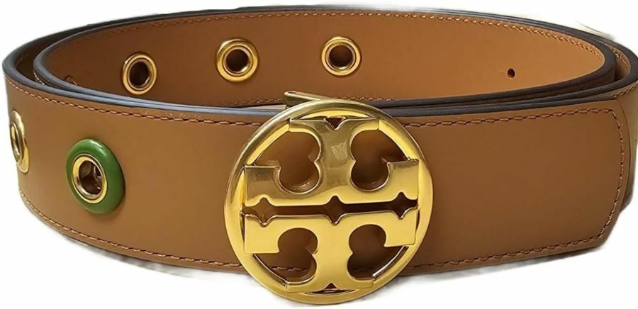 Tory Burch Tory Burch 147856 Novelty Tan With Multi Colored Hardware Women'S 1 1/2 Inch Belt | Belts