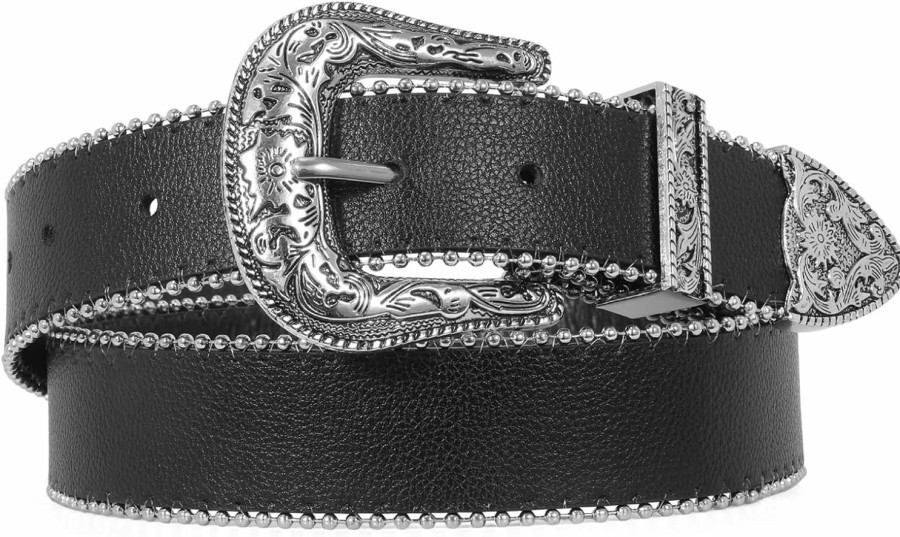 SUOSDEY Suosdey Fashion Leather Belts For Women With Vintage Metal Buckle Belt | Belts