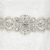 HDE Hde Rhinestone Wedding Bridal Belts And Sashes With Ribbon For Bridal Gown Dress | Belts