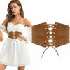 JASGOOD Jasgood Women Corset Belt Elastic Costume Cinch Waist Belt Wide Wrap Retro High Waist Tied Up Belt Halloween Costume | Belts