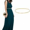 GRACE KARIN Grace Karin Women Skinny Metal Cinch Belt Gold Waistband Elastic Waist Belt Cl633 | Belts