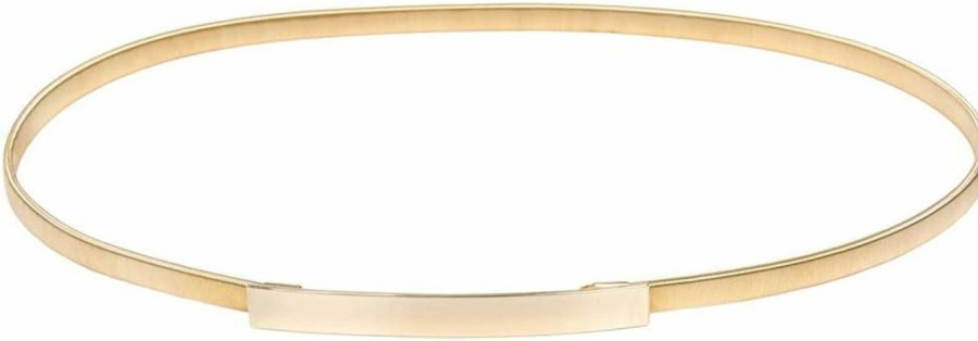 GRACE KARIN Grace Karin Women Skinny Metal Cinch Belt Gold Waistband Elastic Waist Belt Cl633 | Belts