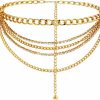 Glamorstar Glamorstar Multilayer Chain Belts For Women Rhinestone Waist Belt Punk Gorgeous Chain For Ladies Dresses | Belts