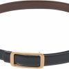 GOELIA Goelia Women'S Reversible Bovine Leather Belt Thin Fashion Waist Belts For Jeans Pants Dresses | Belts