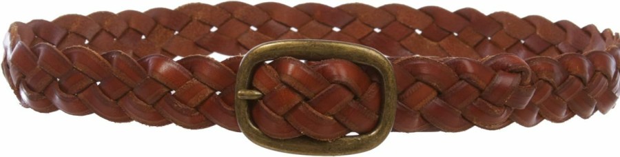 beltiscool Women'S 1 1/4" Braided Woven Cowhide Top Full Grain Solid Two-Tone 3D Style Vintage Leather Belt | Belts