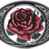 MASOP VOGU Masop Vogu Vintage Oval Flower Rose Belt Buckle Cowgirl Girl Mens Rodeo Floral Metal | Belts