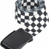 Pssopp Pssopp Checkerboard Canvas Waistband Black White Belt Casual Waistband For Women Men | Belts