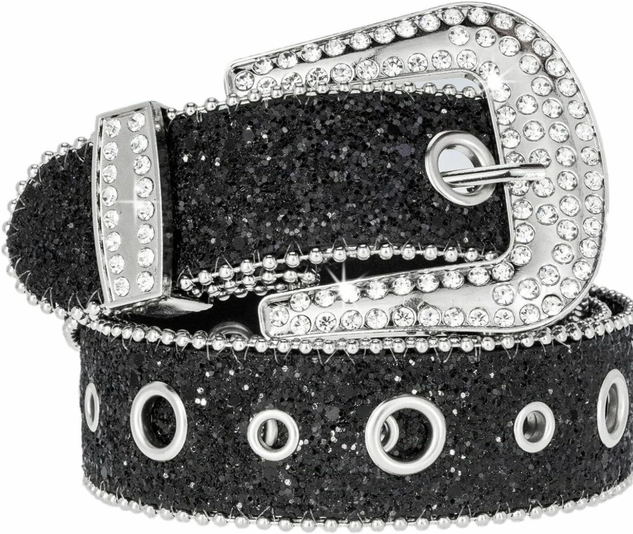 UTOWO Utowo Rhinestone Belt For Women Men, Western Cowgirl Cowboy Bling Studded Leather Belt For Jeans Pants(For Waist Size 29-39\" | Belts