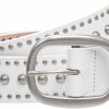 beltiscool Ladies Oval Buckle Metal Circle Studded Leather Belt | Belts