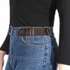 XZQTIVE Xzqtive Set Of 2 No Buckle Belts For Men Women Elastic Stretch Side Belt For Jean Loops Pants Tightener | Belts