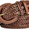 ANNULOYA Annuloya Women Leather Braided Causal And Dress Belt 1.6 Inch Wide Girls Soft Woven Waist Band With Buckle | Belts