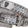 MUKINGBELTS Men Women Rhinestone Belt Western Luxury Strap Studded Skull Diamond Belt Fashion Cowboy Cowgirl Bling Belts | Belts