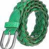 Falari Falari Women'S Leather Braided Belt Stainless Steel Buckle 6007-16 Colors | Belts