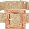 Mile High Life Mile High Life Women'S Belts W Elastic Woven Straw | Tropical Wide Woven Stretch Waist Belt | Belts