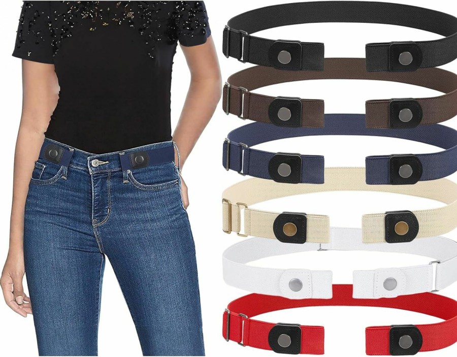 SUOSDEY Suosdey No Buckle Invisible Stretch Belts For Men/Women Belt For Jeans Pants No Hassle,No Bugle | Belts