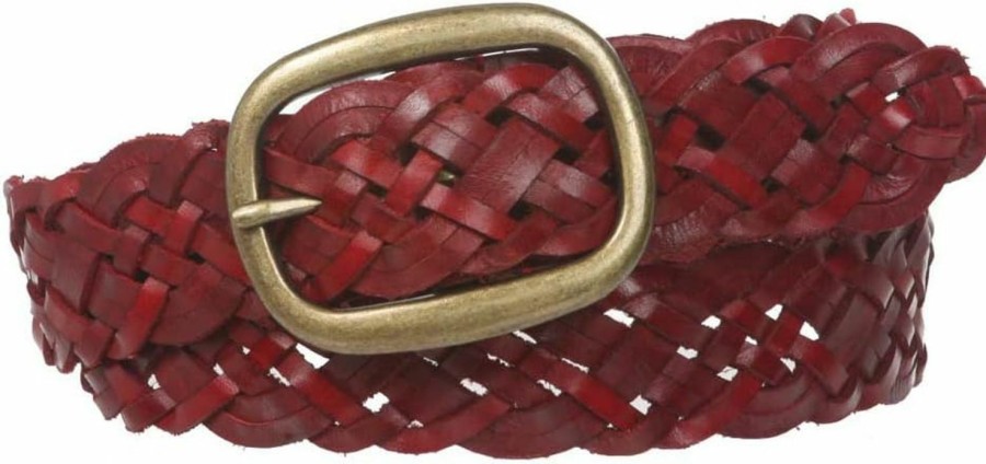 beltiscool 1 1/2" (37 Mm) Women'S Oval Braided Woven Leather Belt | Belts